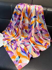 Women's Printed Spring/Summer Scarf, High-End Quality With Elegant Color Combinations, Lightweight And Comfortable, Can Be Used As Headscarf, Headband Or Hair Accessory For Daily Wear, Ideal For Enhancing Overall Styling. - Multicolor - View 2