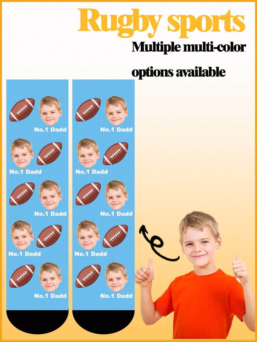 1 đôi tất in hình biểu tượng bóng đá theo yêu cầu dành cho trẻ em từ 1-16 tuổi - Nhiều màu - Xem 1