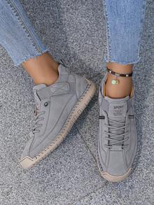 1双女士章鱼手工缝制动物图案休闲PU皮乐福鞋，健身Crossfit鞋，户外四季通用一脚蹬休闲鞋 - 灰色 - 查看 6