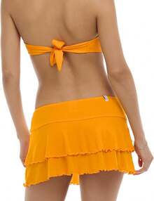 Body Glove Women's Standard Lambada Solid Mesh Swimsuit Cover Up Skirt JRAK - Màu be - Xem 5