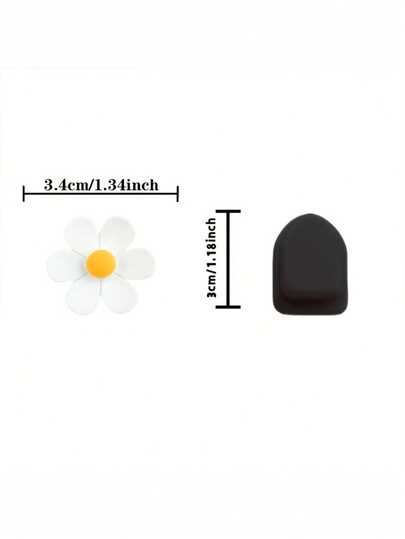 4 Daisy-Shaped Car Home Hooks - Durable ABS Strong Adhesive Dashboard Hooks, No Residue Or Damage, Suitable For Storing Bags, Keys, Accessories. Fun Design Decorative Hooks, Seamless Installation, No Adhesive Residue Left.
