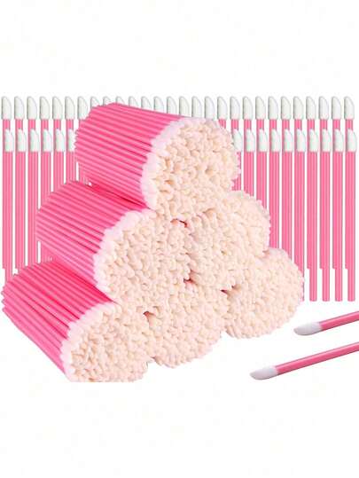 500 Stück Einweg-Lipgloss-Applikatoren, professionelle Make-up-Werkzeuge für Wimpern und Lippen, inklusive Mini-Kamm, Augenbrauenbürste, Lipgloss-Applikator - geruchsloses Material, geeignet für alle hellen Hauttypen, unverzichtbar für Schönheitssalons, tragbare Reisebürsten, duftfreies Material, Wimpernbürstensatz, Salon-Experte, Beauty-Enthusiasten