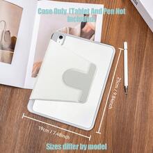 360°旋转平板电脑保护套，带笔槽，可爱小熊和小兔子图案，360°旋转书本式全方位保护，亲肤边框，多角度支架，透明亚克力背板，笔槽设计，精准开孔，轻巧便携。兼容iPad Mini 4/5/6/7、9.7/10.2/10.5/10.9/11/12.9/13英寸、Galaxy Tab 8.7/10.4/10.5/11/12.4/13.1/14.6英寸。 - 彩色 - 查看 9