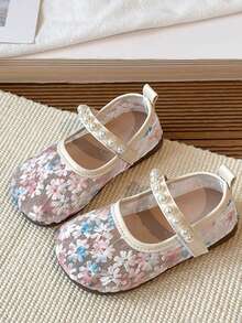 1 Pair Infant/Toddler Girls' Fresh Style Mesh Shoes, Hook And Loop Design, Soft & Durable Children Shoes - Pink - View 1