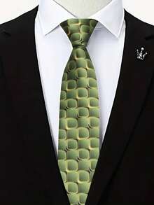 1pc Printed Handmade Unisex Necktie, Suitable For Casual, Business, Street, Daily Wear, And Parties - Multicolor - View 2