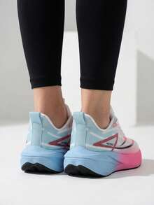 CHAODIAN 2026 Neue atmungsaktive Mesh Sportschuhe für Studenten, Damen Ultra-leichte stoßabsorbierende Popcorn Weichsohlen Laufschuhe - Weiss - Übersicht 7