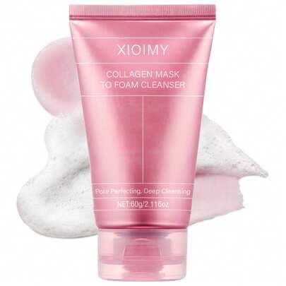 Xioimy 二合一泡沫洁面面膜，创新配方深层清洁并保湿，适合敏感肌和油性肌肤，无需额外步骤！