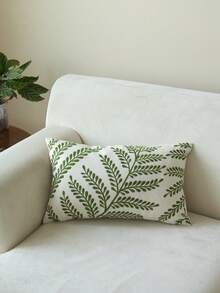 LCUHPCL 1件/2件装 3D绿色叶子刺绣抱枕套，适用于家居装饰、汽车内饰、客厅，四季皆宜 - 綠色 - 查看 5