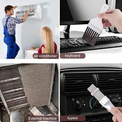 3 lược vệ sinh dàn ngưng tụ, lược vệ sinh cánh tản nhiệt, bàn chải làm sạch máy sấy điều hòa không khí, bàn chải cánh tản nhiệt, lược vệ sinh dàn ngưng tụ cho tủ lạnh, dàn bay hơi, bộ tản nhiệt, cuộn dây làm mát.