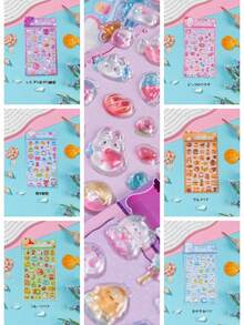 Colorful 3D Epoxy Resin Stickers - - Waterproof, Reusable, Repositionable, Self-Adhesive, High-Quality Resin - Perfect For Decorating Smartphones, Phone Cases, Laptops, Desktops, Tablets, Stationery, Notebooks, Journals, Planners, Scrapbooks, Mugs, Water Bottles, Refrigerators, Gift Wrapping, DIY Decorations - Multiple Colors Available [Style/Packaging Random] - View 6