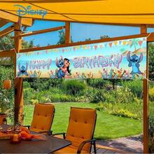 史迪奇主题生日派对餐桌中心装饰，墙面悬挂装饰，营造家庭聚会氛围 - 彩色 - 查看 11