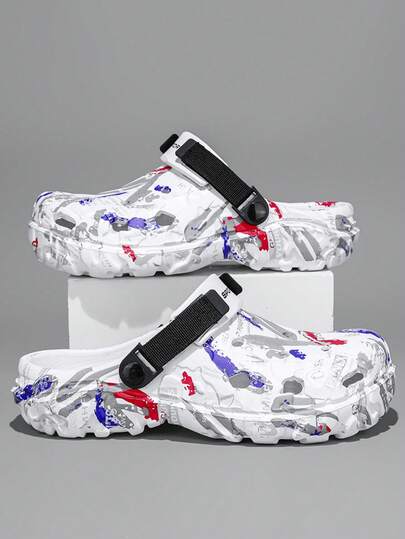 Men's Outdoor Sports Anti-Slip Quick-Drying Fashionable Breathable Sandals, Suitable For Teenagers, Water Sports, Beach, Hollow Design