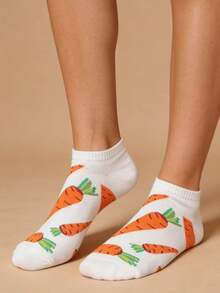 10双随机卡通动物水果印花短袜，时尚男女通用休闲袜，适合春夏穿着 - 彩色 - 查看 3