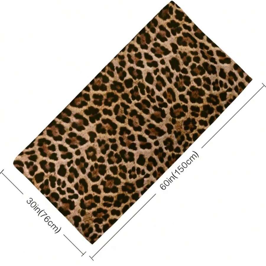 GEL HUT MUN Khăn tắm biển cỡ lớn in họa tiết da báo, chất liệu microfiber nhẹ, chống cát và nhanh khô, phù hợp cho phụ nữ và bé gái, kích thước 30"x60", dùng cho hồ bơi, tắm, tập yoga, quà tặng họa tiết da báo, khăn tắm biển in họa tiết da báo màu vàng. - 2 - Xem 1