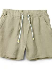 Mauricinho Summer Shorts, Regular Fit, Drawstring, Pocket, Linen - Champagne - View 6