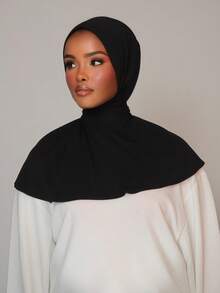 1顶时尚休闲优雅速戴头巾帽，经典简约时尚，采用柔软亲肤透气的针织面料，长帽檐两用头巾帽，适合日常生活、节日、聚会、祈祷等场合。 - 彩色 - 查看 9