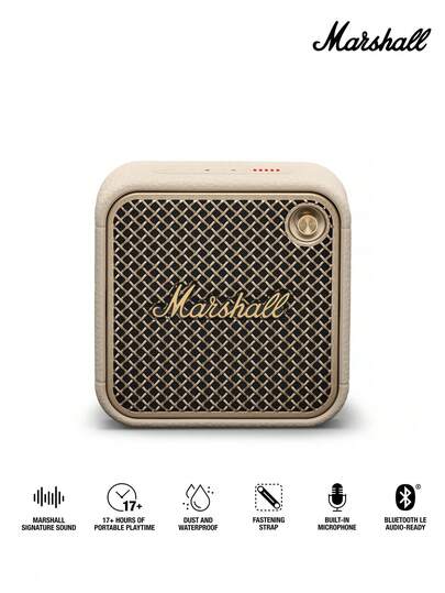 Marshall Emberton II Portable Bluetooth Speaker, 30+ Hours Playtime, IP67 Waterproof, True Stereophonic 360 Sound, Stack Mode, Loud Wireless Speaker With Deep Bass For Party, Travel & Outdoor& Home