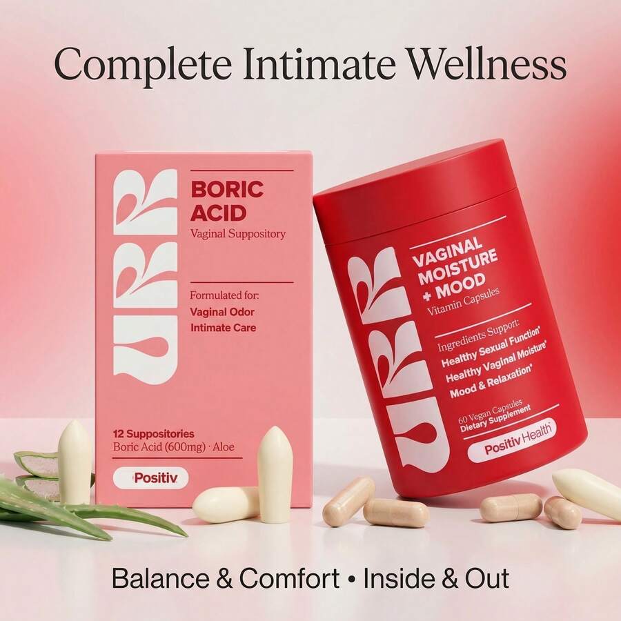 Intimate Moisture & Mood Balance Duo – Vaginal Suppositories + Feminine Wellness Capsules | Hydration, PH Balance & Daily Comfort Support | Feel Fresh, Balanced & Confident | Best Value Bundle - OP-MOOD60-1PK - Xem 1