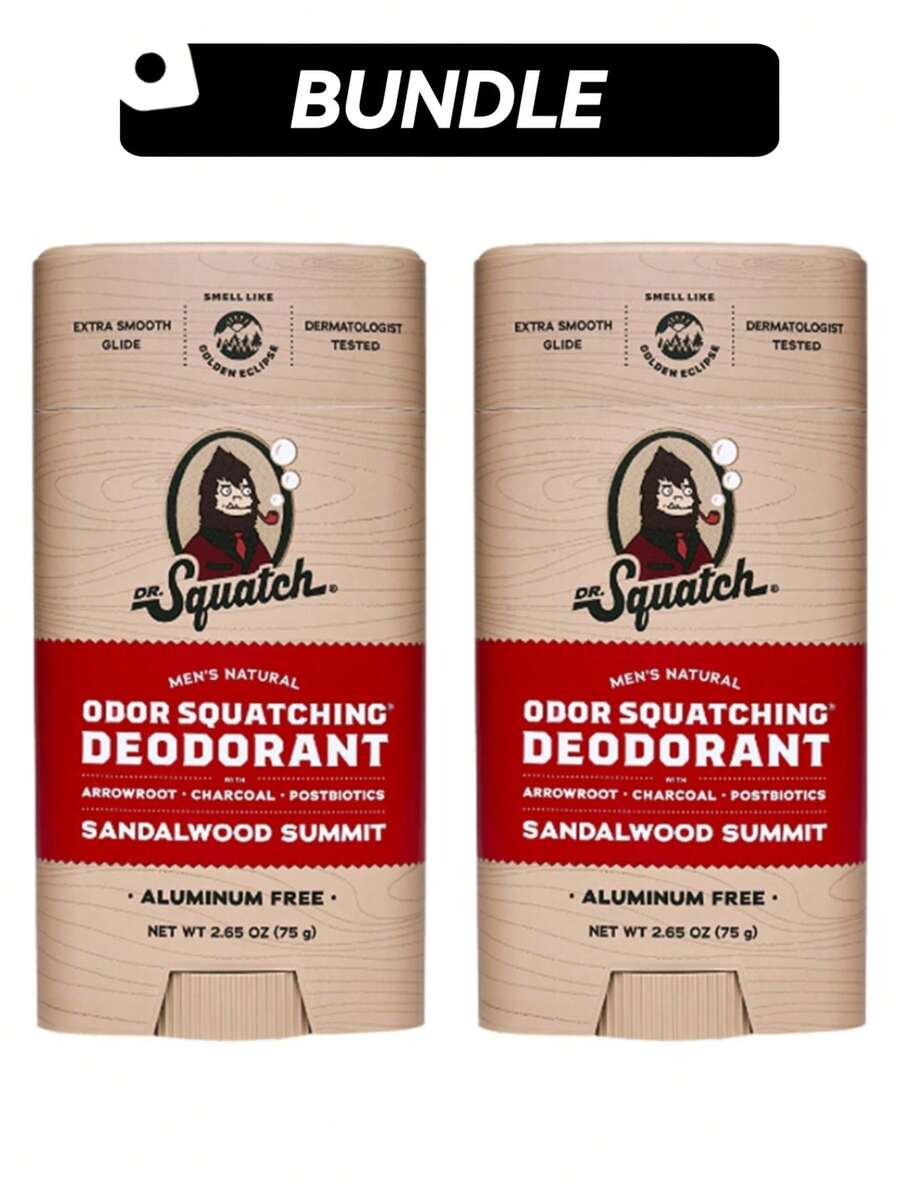 Dr. Squatch [2 Pack]Men's Natural DeodorantSandalwood Summit2.65oz/75g*2 - Multi Scents - View 1