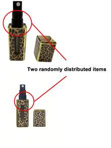 1pc Reusable 5ml Leopard Print Square Perfume Travel Bottle With Reusable Textured Bottom, Portable Square Leopard Print Perfume Decanting Bottle For Direct Refilling - Multicolor - View 12