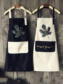 Tạp dề nhà bếp chống thấm nước hình vòng hoa kèm khăn tay bằng vải nỉ san hô, tạp dề kiểu Hàn Quốc có dây buộc và eo (Màu ngẫu nhiên, Một kích cỡ), Nhà bếp, Phòng tắm, Gia đình, Đồ dùng gia đình - Nhiều màu - Xem 11