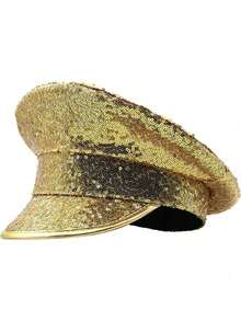 1顶男女通用亮片海军帽，军帽，节日迪斯科派对军官帽，水手帽 - 多色 - 查看 14