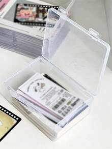 1个透明收纳盒 | 小号、中号、大号 | 便携式配件及办公用品整理盒 | 防尘且节省空间 - 無色 - 查看 6
