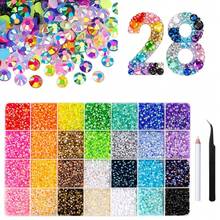 42 Colors Bedazzling Kit Rhinestones, Colorful DIY Resin Jelly Rhinestone, 3mm Flatback Gems Bedazzler Kit Tweezer, For Nail Art Crafting Clothes - Multicolor - View 10
