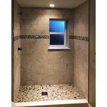 Blujellyfish TSTGPT001 - Azulejo de porcelana esmaltado con mosaico azul de cerámica para piscina baño ducha pared para piso de pared 5 pies cuadrados - Azul - Ver 6