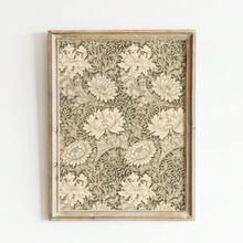 1pc Frameless Floral Wall Art Print, Botanical Green Leaves & Blossoms Pattern, Vintage Cottagecore Poster For Living Room, Bedroom, Dorm Decor, Back To School, Funky Posters, Room Decor, Gift - Flower - View 2