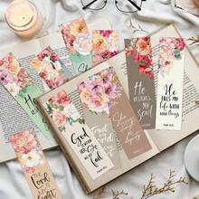 30pcs Inspirational Floral Bible Verse Bookmarks - Scripture Quote Bookmarks, Reading Decor Message Cards, Religious Encouragement Gifts, Suitable For Readers, Men And Women - Nhiều màu - Xem 4