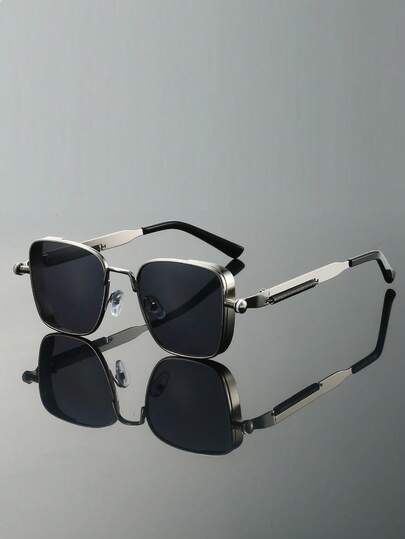 一副男女通用方形时尚休闲眼镜，奢侈品牌设计师款。适合海滩、度假、遮阳、经典驾驶、钓鱼、旅行、购物、户外运动、旅游、露营、徒步旅行、休闲护眼、复古旅行驾驶眼镜。