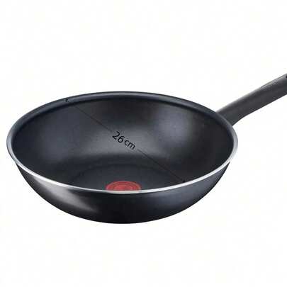 Poêle à frire antiadhésive de 26 cm, wok avec contrôle de température Red Dot, compatible avec les plaques à induction et les cuisinières à gaz. Idéale pour faire frire des œufs, griller des steaks et faire sauter des aliments sans éclaboussures d'huile. Répond à tous vos besoins culinaires.