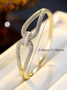 1pc Fashionable Creative Elegant Criss-Cross Buckle Design Bracelet For Women, Suitable For Daily Wear, Parties, Gifts - Bracelet - View 2