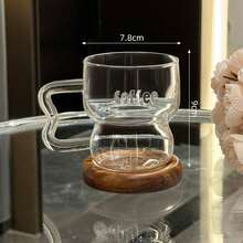 1 Bộ cốc thủy tinh, cốc nước văn phòng, cốc cà phê/nước ép/đồ uống lạnh trang nhã dùng tại nhà - Nhiều màu - Xem 8