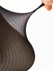 1/2/4双装 男士正式商务条纹薄款透气舒适防臭性感黑色绅士过膝袜 - 彩色 - 查看 5