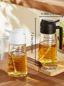 Bình xịt dầu ô liu thủy tinh 2 trong 1, dụng cụ nấu ăn, đồ dùng nhà bếp và phụ kiện nồi chiên không dầu, dùng cho salad, nướng BBQ. - Xem 5