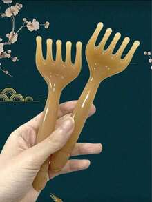 1PC Handheld Scalp Massager, Portable Head SPA Massage Tool, Gua Sha Scraping Massager For Deep Relaxation, Lymphatic Drainage, Cellulite Reduction, Back Massage, Ideal Gift For Girlfriend, Mom, Best Friends, Perfect For Back To School, Travel Essentials, Home & Daily SPA Use - Massage Comb - View 6