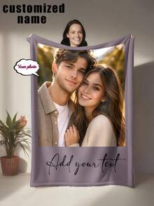 Chăn nỉ in theo chủ đề tùy chỉnh, ảnh có thể thay thế, chữ in tùy chỉnh ở phía dưới, đáp ứng nhu cầu thể hiện cảm xúc - In kỹ thuật số mềm mại và ấm áp cá nhân hóa, chống rách, có thể giặt máy, không gây dị ứng, chăn đa năng dùng được cả bốn mùa, phù hợp cho ghế sofa, giường, du lịch, cắm trại, phòng khách, văn phòng. - Nhiều màu - Xem 16