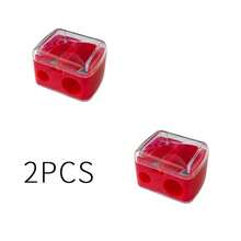 2-Hole Dual Makeup Pencil Sharpener, Sharpener For Eyebrow, Eyeliner, Lip Liner And Makeup Pencils, Black - Pencil Sharpener - View 10