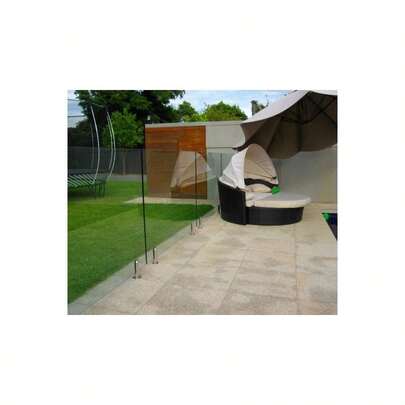 Stainless Steel Frameless Floor Spigot Gl Clamp. 10-12mm Balustrade Spiggot