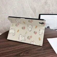 1 Cute Bunny Rabbit Print Piece Book-Style Flip Table Case - Multi-Angle Stand Protective Cover With Pen Holder Compatible With IPad Pro (M5)/ Air (M3)/ 11"(A16)/ 10.9/10.2/ Air 5th Gen/Pro11/10th/9.7/Air 2/ (7th Gen)/ (8th Gen)/ Air 4/5/ Pro 11/ 10th Generation 10.9-Inch 2022 Smart Case/ Air 13(M3 2025)/ Air 11(M3 2025)/ Air 11(M3 2025)/ 11(A16 2025)/Galaxy Tab S10+/S9/A9, Auto Sleep/Wake Function Compatible With Xiaomi 6/6pro/7/7pro - Multicolor - View 9