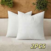 2/4-Piece Soft And Fluffy White Square Filler Pillow Inserts, Hypoallergenic 100% Fiber-Filled Core, Luxury Hotel Collection Standard, Machine Washable, Suitable For Living Room, Bedroom, Sofa Cushions, Office Chair Backrests, A Must-Have For Home. - Pearl White - View 13