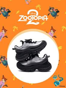 Disney 与《疯狂动物城2》正版联名 | 一双儿童运动鞋，适合日常和假日户外穿着，舒适贴合双脚，防滑、耐磨、透气（儿童运动鞋、童鞋、女童鞋） - 黑色 - 查看 2