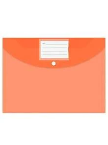 Customizable A4 Rounded Cover Name Card File Folder, Waterproof Transparent Cross-Border Plastic Document Organizer Bag, PP Snap Matte Stationery Bag, Student/Office Document Folder - Multicolor - View 5