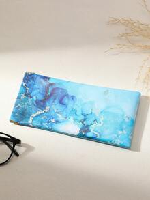 1 chiếc túi đựng kính mềm mại, di động, bằng da PU, in họa tiết mực trừu tượng, bảo vệ kính mắt thời trang, kính đọc sách và phụ kiện kính mắt dành cho nam và nữ. - Nhiều màu - Xem 9