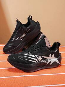 Giày chạy bộ lưới thoáng khí dành cho nam, giày thể thao chạy marathon nhẹ, giảm sốc, giày casual chống trượt ngoài trời cho phòng tập thể dục, yoga, du lịch, đi bộ, giày cầu lông, tennis đế mềm thoải mái. - màu đen - Xem 6