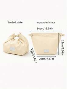 1pc Japanese-Style Insulated Lunch Bag, Handheld Thermal Bento Box Bag, New Large Capacity Waterproof Work/Picnic Lunch Tote - Multicolor - View 16