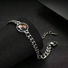1 chiếc vòng tay cá nhân hóa, có thể in ảnh, thiết kế mắt xích kiểu , phù hợp cho cả nam và nữ, lý tưởng cho các cặp đôi, bạn bè và gia đình, món quà ngày lễ tuyệt vời, phong cách mùa hè. - Nhiều màu - Xem 4