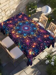 1 pieza Mantel impermeable, resistente al aceite y fácil de limpiar con patrón de galaxia del espacio exterior, adecuado para picnics, campamentos, bodas, fiestas de cumpleaños, hogar, cocina, comedor, uso interior/exterior - A - Ver 11